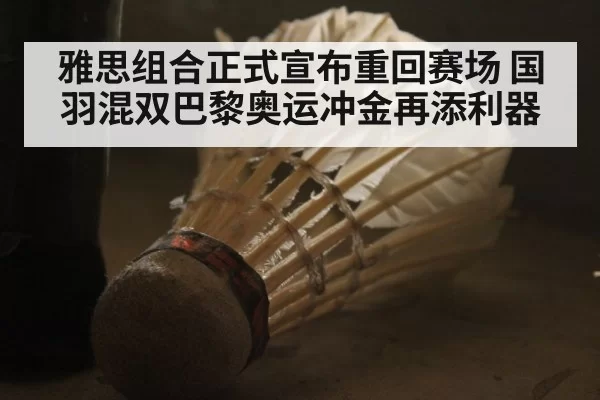 雅思组合正式宣布重回赛场 国羽混双巴黎奥运冲金再添利器